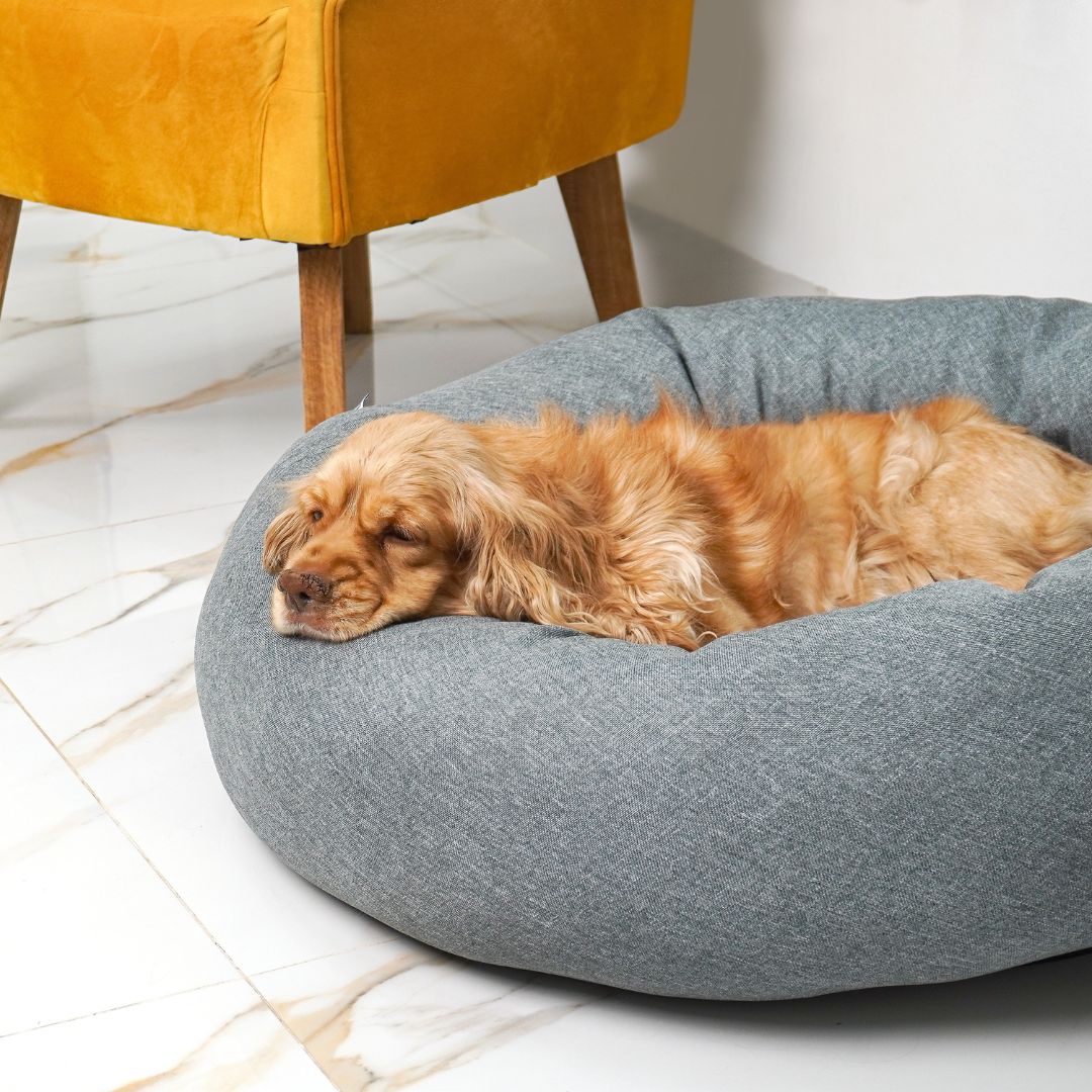 Funda de Lino para Cama Antiestrés Para Perros (cama no incluida)