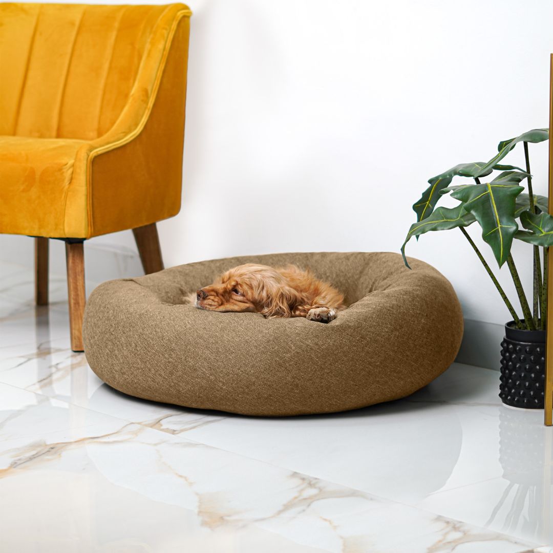 Funda de Lino para Cama Antiestrés Para Perros (cama no incluida)